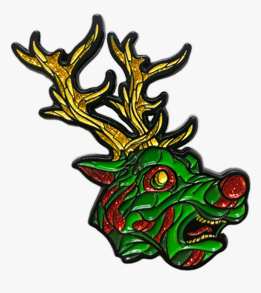 Wild Reindeer Glitter Enamel Pin By Seventh - Illustration, HD Png Download