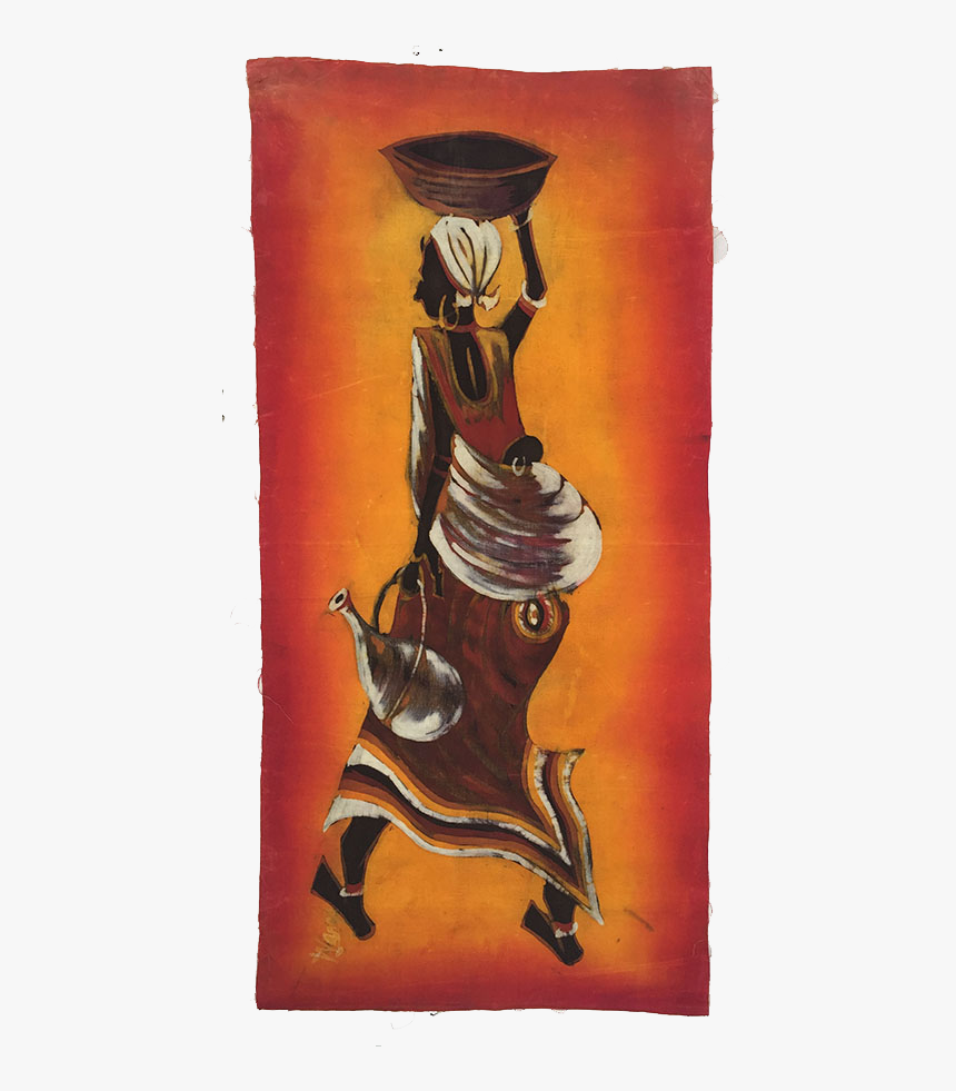 African Tribal Woman Painting - Pottery, HD Png Download