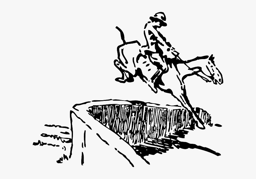 Wall, Cartoon, Horse, Horses, Jumping, Jump, Rider - Horse Jumping Animation, HD Png Download