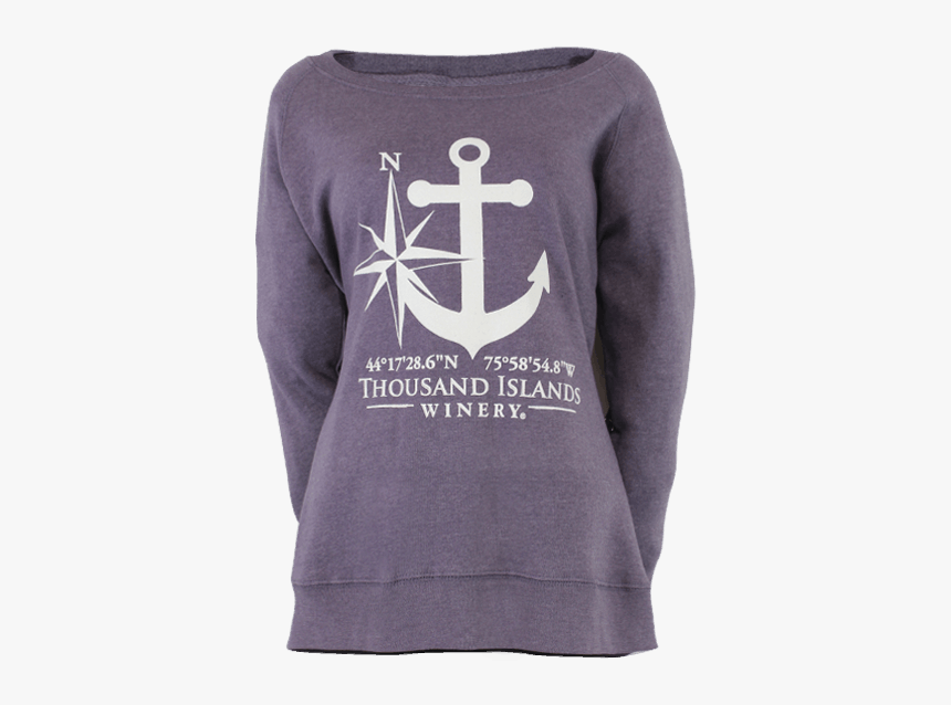 Purple Anchor Sweatshirt - Cross, HD Png Download