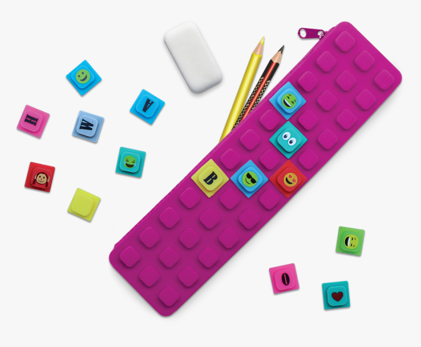 Waff Kase Pencil Case With Cubes, HD Png Download