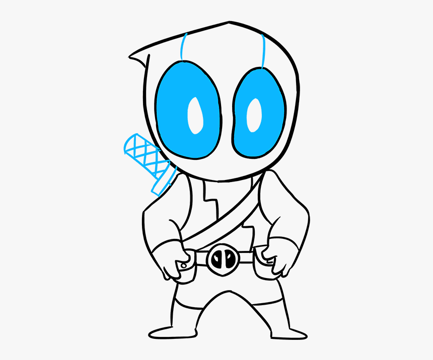 How To Draw Chibi Deadpool - Cartoon, HD Png Download