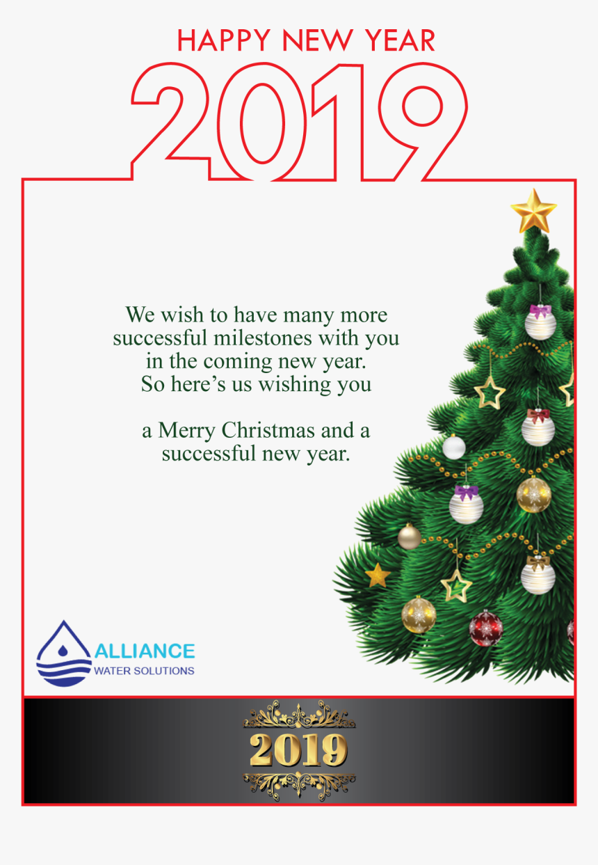 Merry Christmas And Happy New Year - Beautiful Christmas Tree Png, Transparent Png