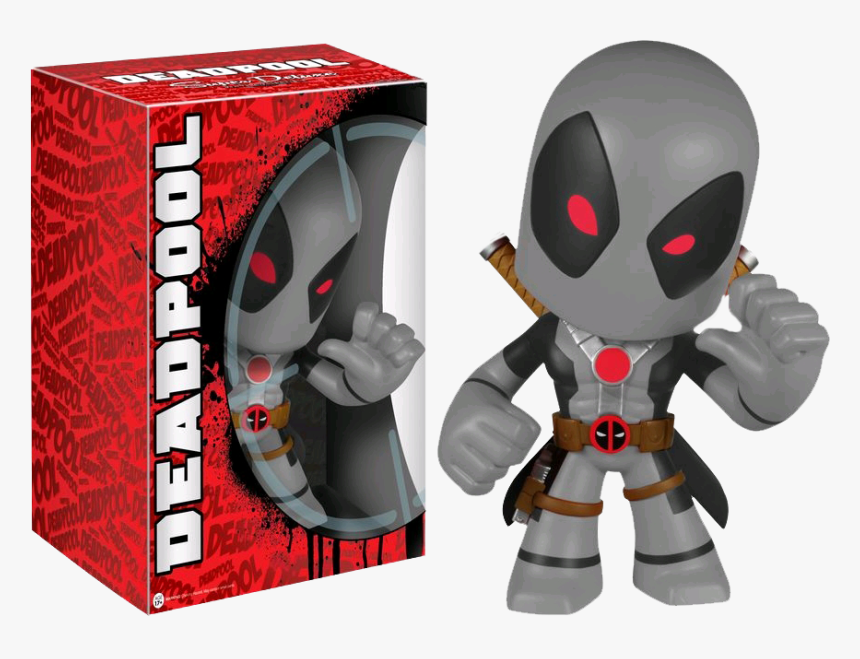Black & Grey Super Deluxe Vinyl Figure - Deadpool Grey And Red, HD Png Download