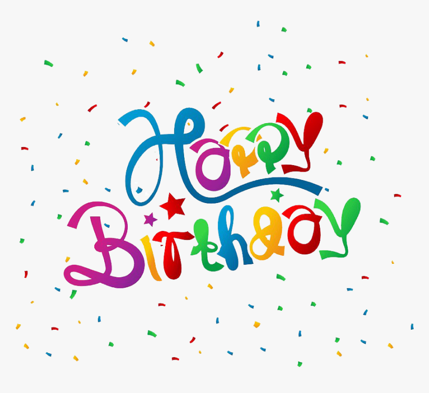 Confetti Happy Birthday Png Transparent Image - Happy Birthday With Confetti, Png Download