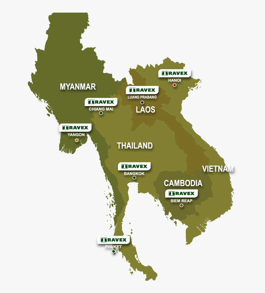 Thailand Laos Myanmar Cambodia, HD Png Download