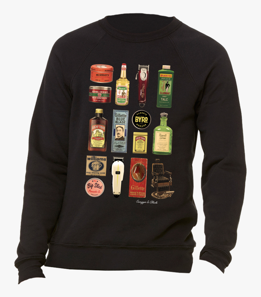 Swb Crew Pomade Front Placement - Long-sleeved T-shirt, HD Png Download