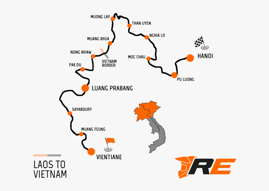 Vietnam Motorbike Tour - Map, HD Png Download