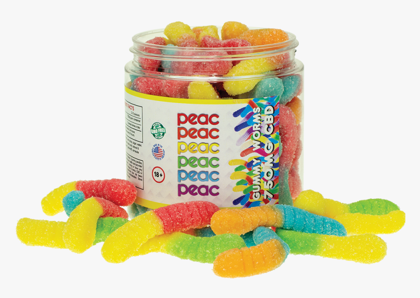 Cbd Gummy Worms - Gummy Worms Png, Transparent Png