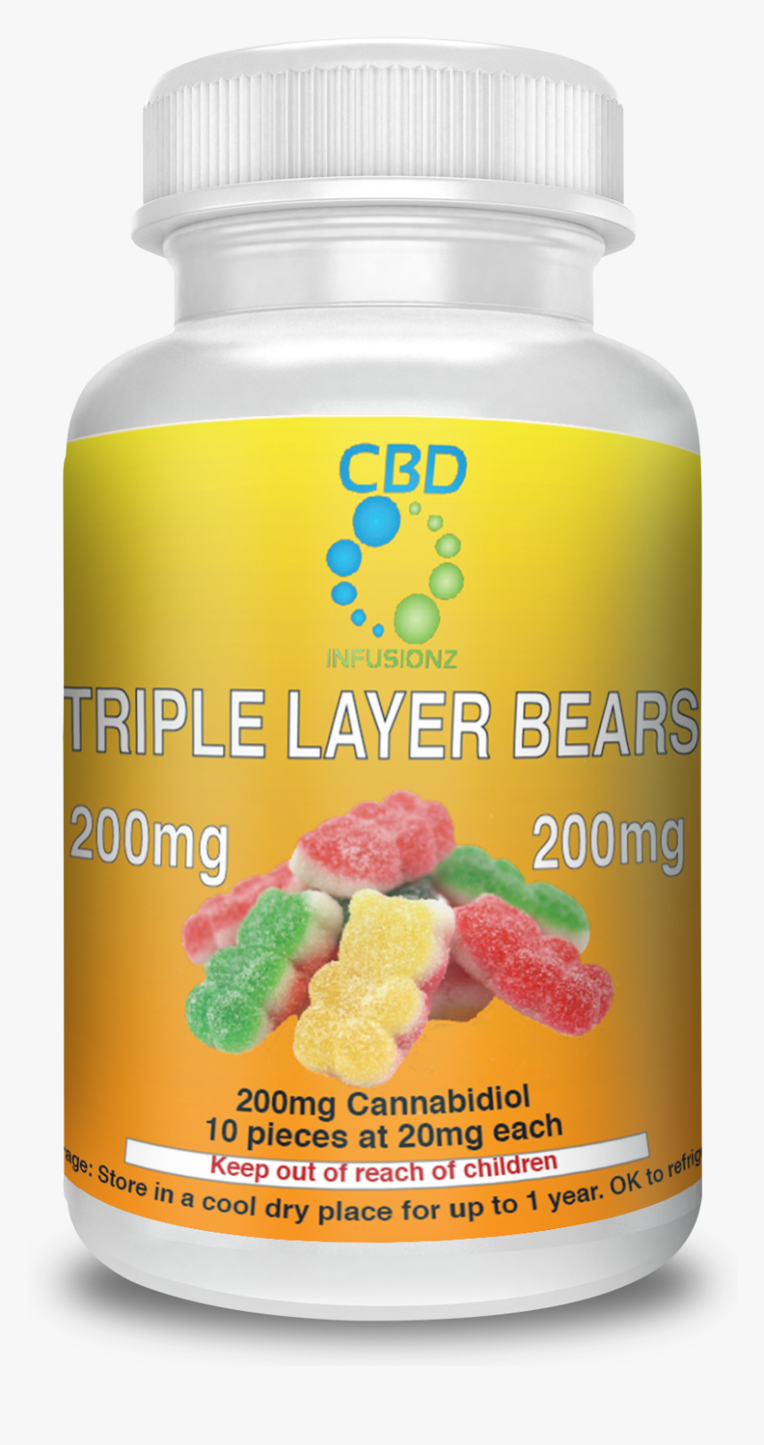 Triple Layer Bears Cbd Edibles - Cbd Infusionz Triple Layer Bears, HD Png Download