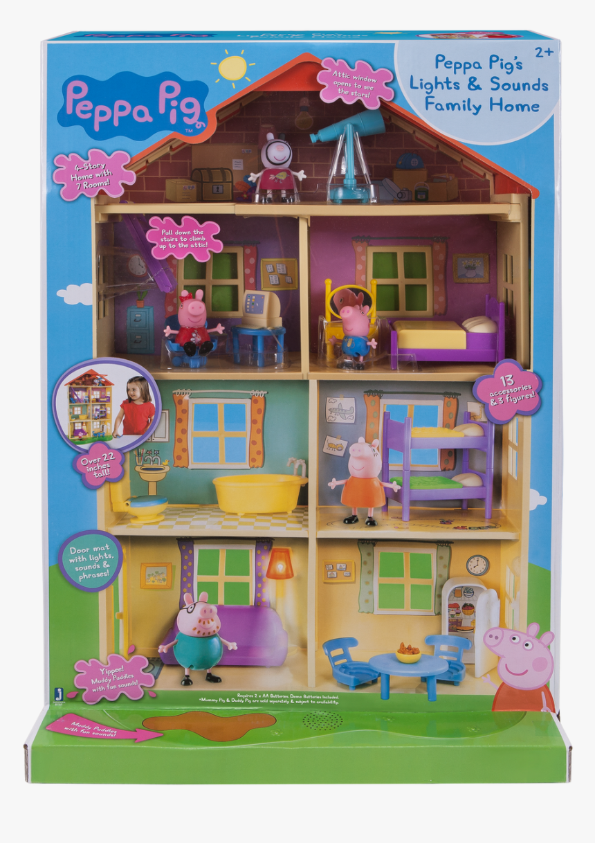 Peppa Pig Lights And Sounds Family Home, HD Png Download