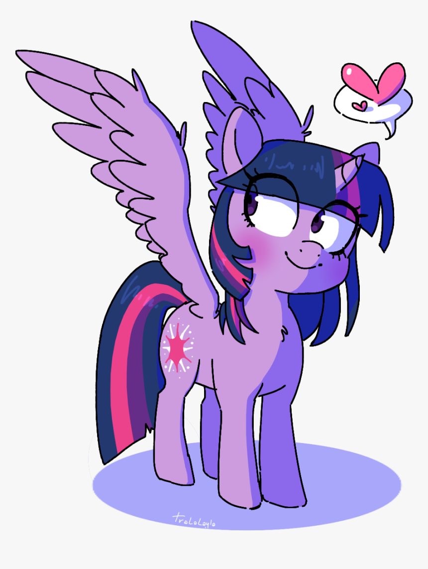 Tralalayla, Blushing, Cute, Female, Heart, Horn, Mare, - Twilight Sparkle Blushing, HD Png Download