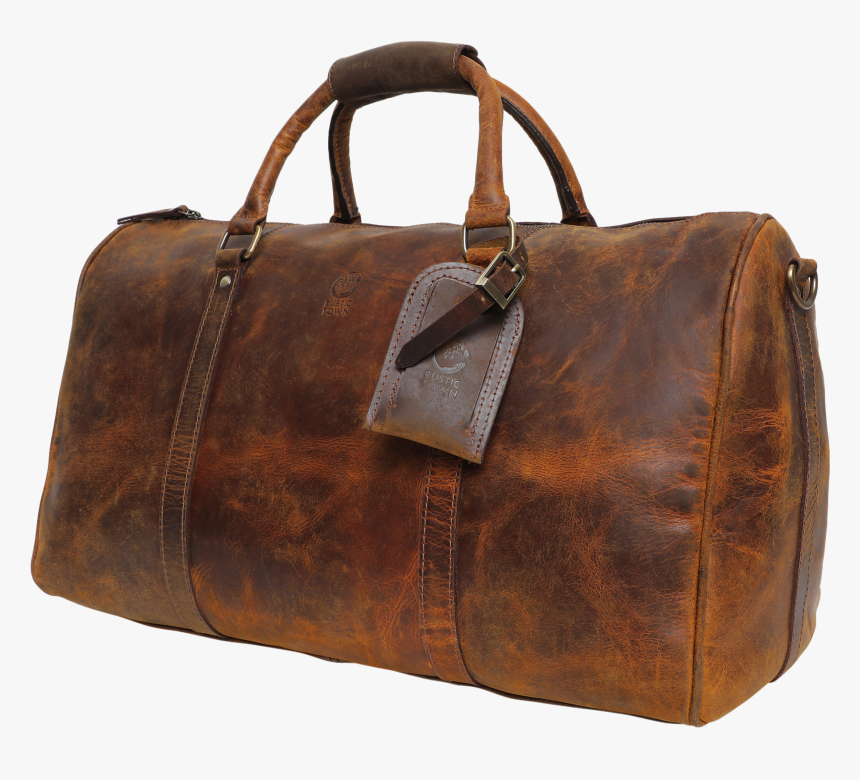 Nando Adventure Leather Duffel Bag Overnight Travel - Rough Leather Duffle Bag, HD Png Download