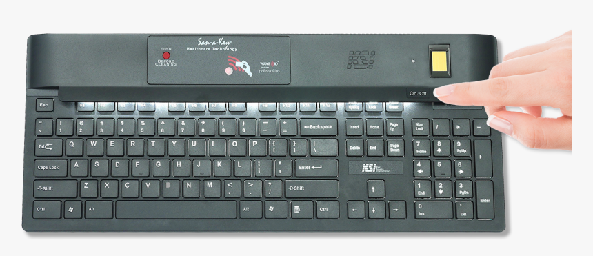 Ksi 1700 Sx Hfffb 16 Led Hi Res Transparent With Finger - Terabyte Keyboard, HD Png Download