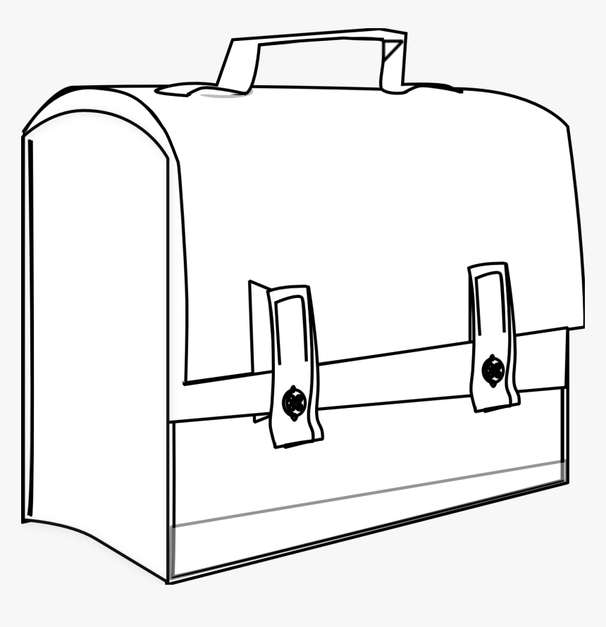 Suitcase Clipart Black And White - Leather Clipart Black And White, HD Png Download