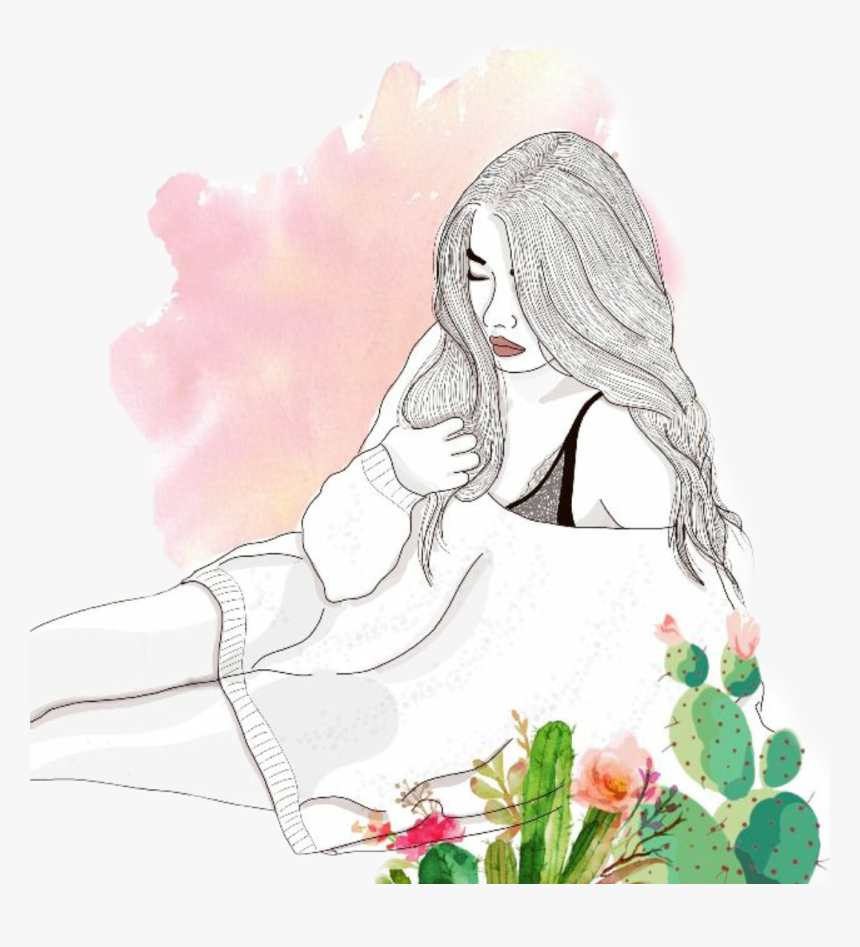 #girl #layingdown #tumblr #tumblrgirl, HD Png Download