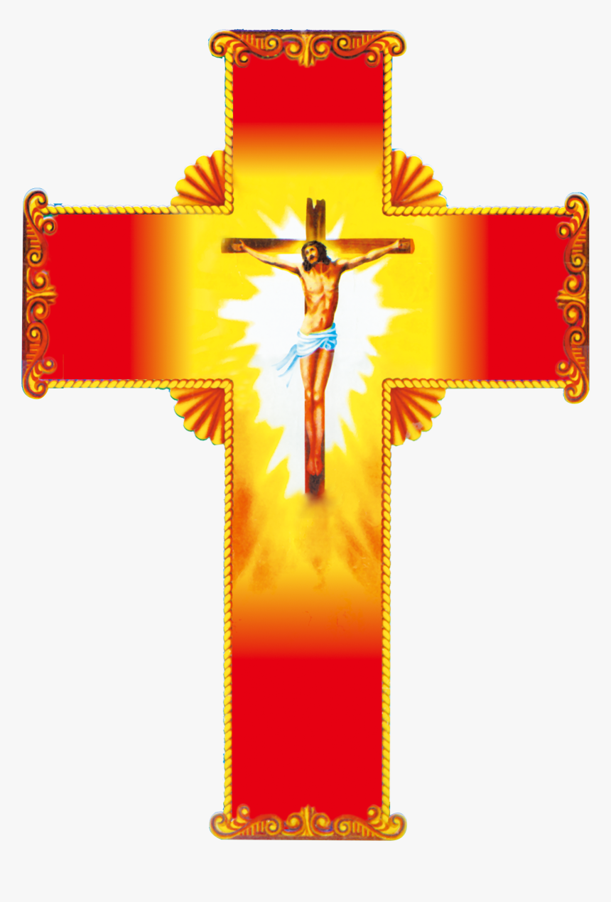 Christian Red Jesus Material Transprent Png Free - Cross Jesus Images Png, Transparent Png