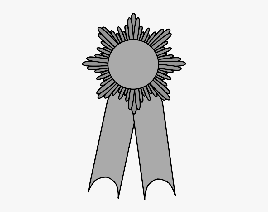 Vector Illustration Of Medal With A Grayscale Ribbon - Ribbons For Awards For Girl Scouts, HD Png Download