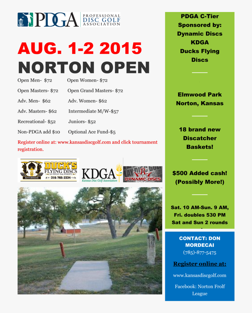 Norton Open, Pdga C Tier, Aug - Professional Disc Golf Association, HD Png Download