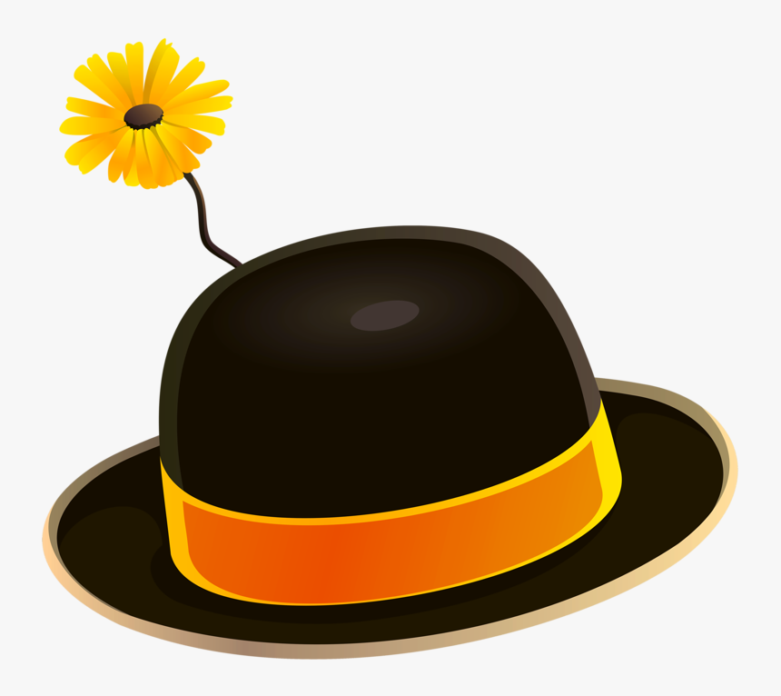 Transparent Bowler Hat Png - Yellow Hat Flower Png, Png Download