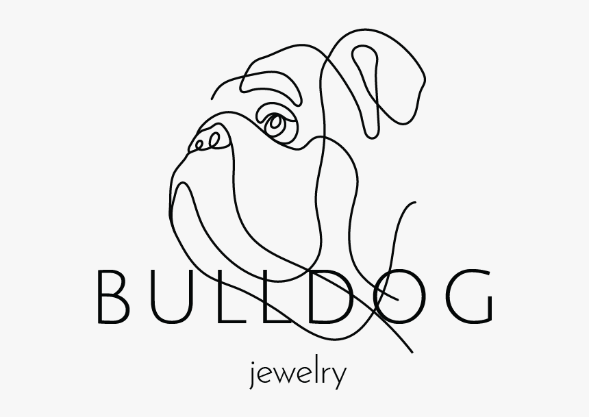 Bulldog Jewelry - Line Art, HD Png Download
