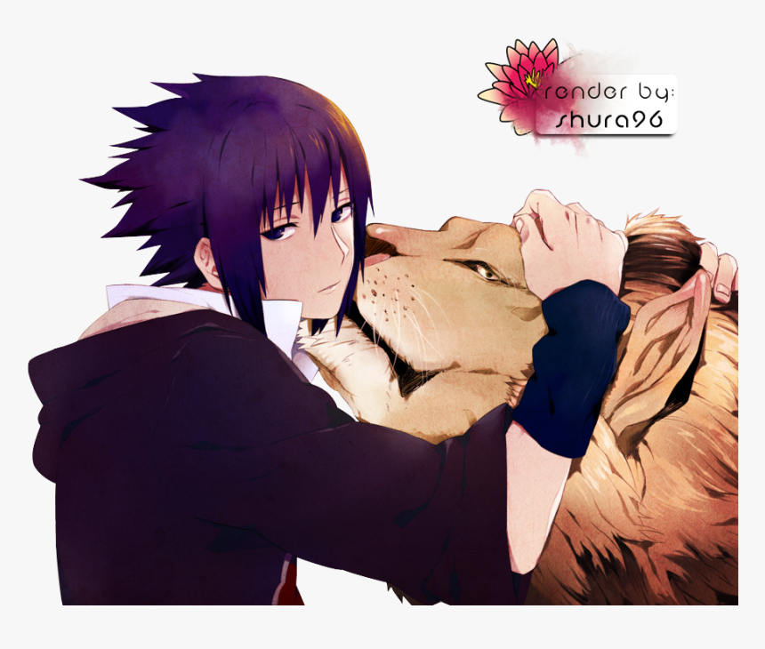 Sasuke Uchiha And Lion, HD Png Download