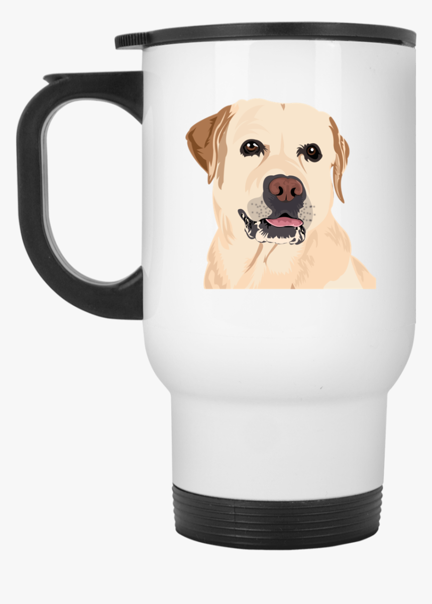 Cartoon Printed Labrador Retriever White Travel Mug - Mug, HD Png Download