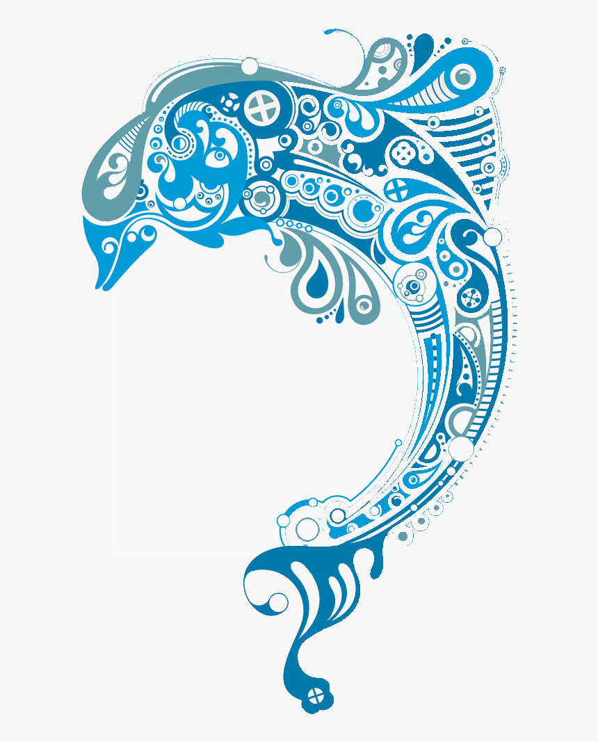 Transparent Blue Abstract Png - Vector Dolphin Abstract Logo, Png Download