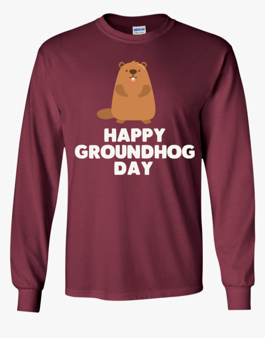 Awesome And Funny Happy Groundhog Day Youth Pc90y Port - Long-sleeved T-shirt, HD Png Download