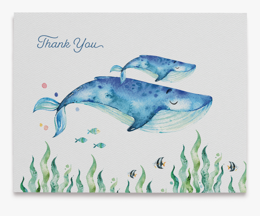 1 Whale 1 - Thank You Cards Ocean, HD Png Download