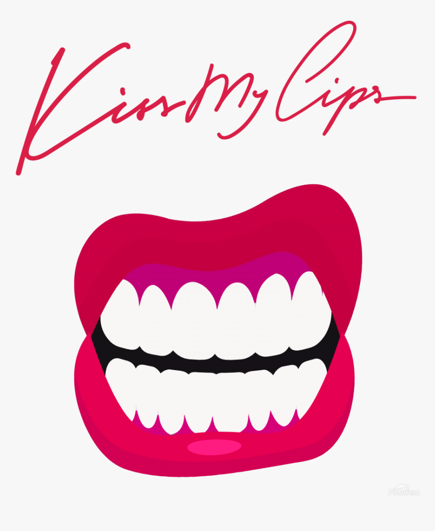 Kiss76a Print - Finger Lips Clipart Png, Transparent Png