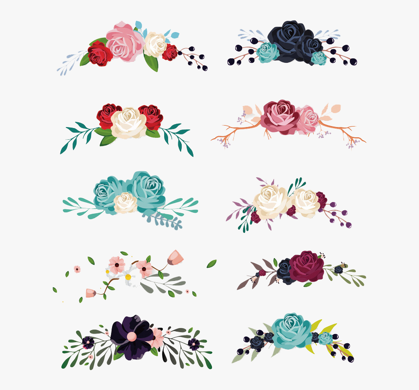 Flower Material Collection Decoration Euclidean Vector - Vintage Furniture Decals, HD Png Download