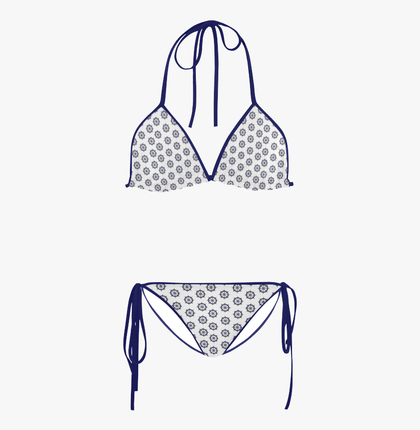 Nautical Wheel Custom Bikini Swimsuit - Transparent Background Bikini Png, Png Download