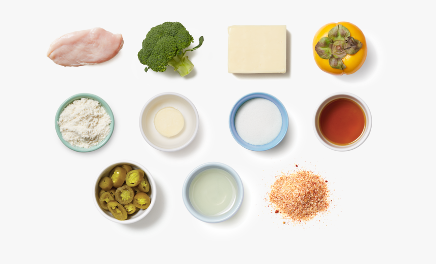 Seared Chicken & Spicy Persimmon With Cheddar Biscuits - Broccoli, HD Png Download