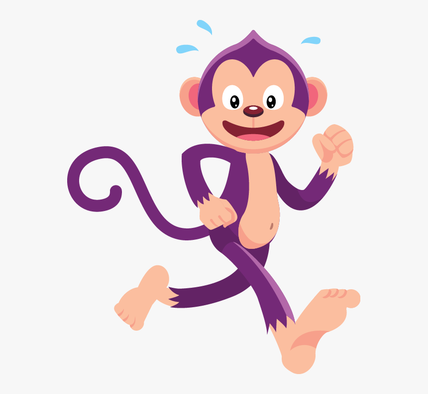Caremonkey Now Even Faster - Monkey Running Clip Art, HD Png Download
