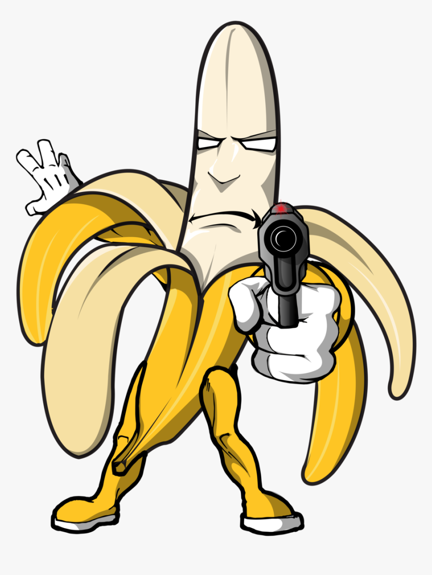 Supperpeelerbananaguy-01 - Crazy Cartoon Png, Transparent Png