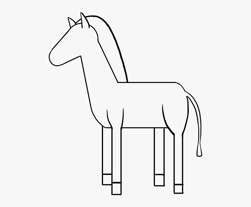 How To Draw A Zebra - Zebra Clipart Easy, HD Png Download