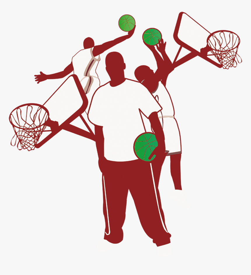 Red Basketball Hoop Clipart Black And White Download - Basketball Vector, HD Png Download