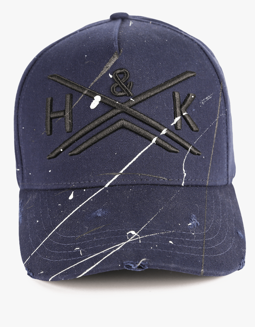 Navy Blue Paint Splatter Png - Baseball Cap, Transparent Png