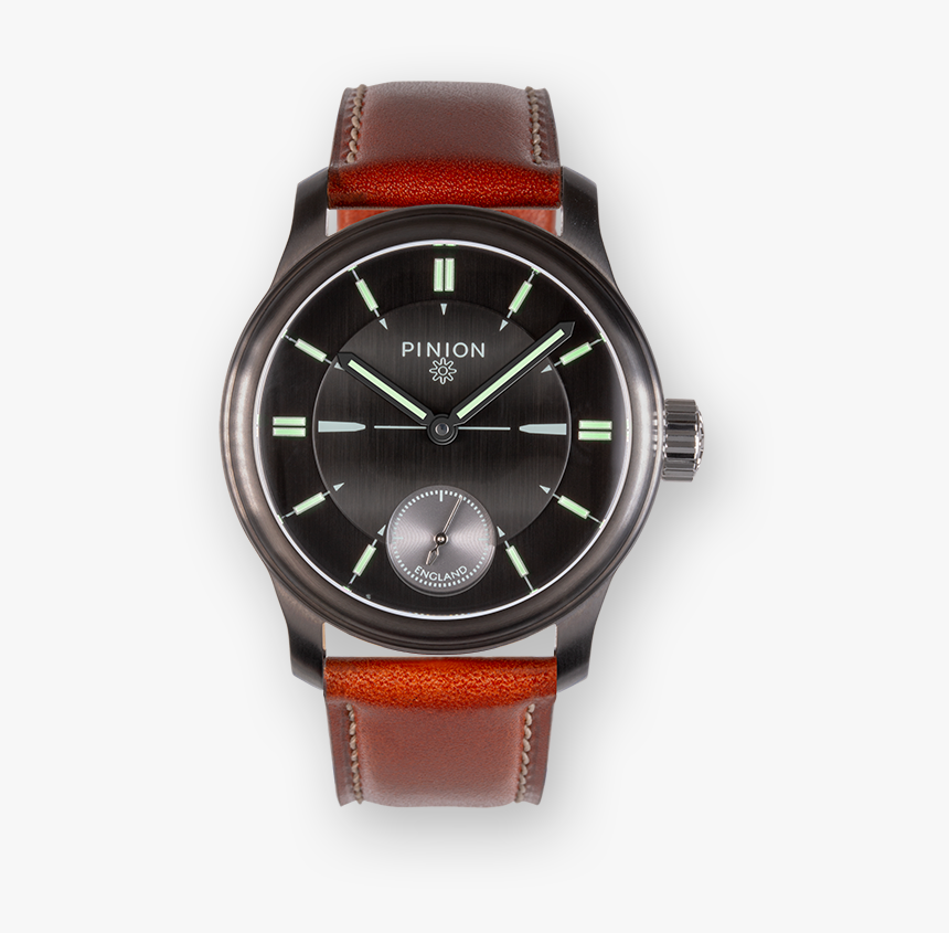 Pinion Pure Handwound Watch Gunmetal Grey Dlc Case - Hugo Boss Men Watch Brown Leather, HD Png Download