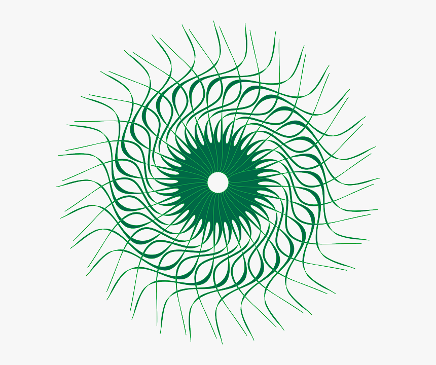 Green, Sun, Shape, Circles, Swirl, Rays, Shapes, Circle - Circle, HD Png Download