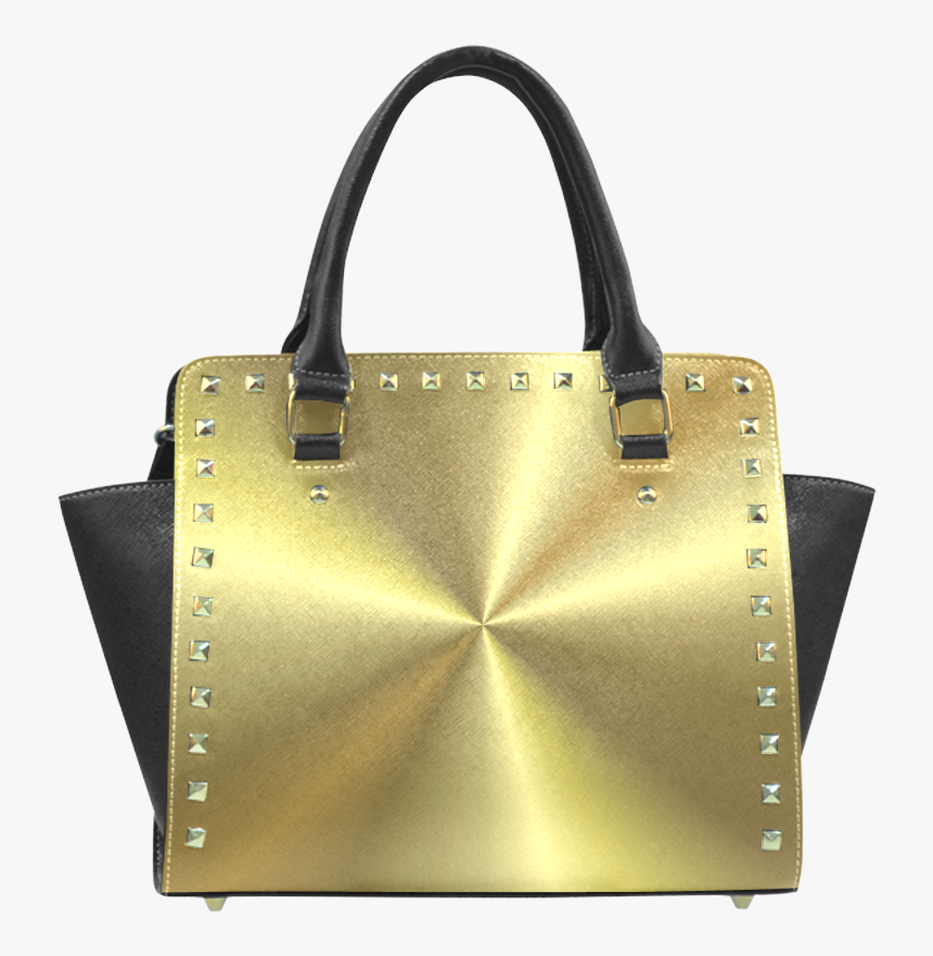 Gold Sun Rays Rivet Shoulder Handbag - Handbag, HD Png Download