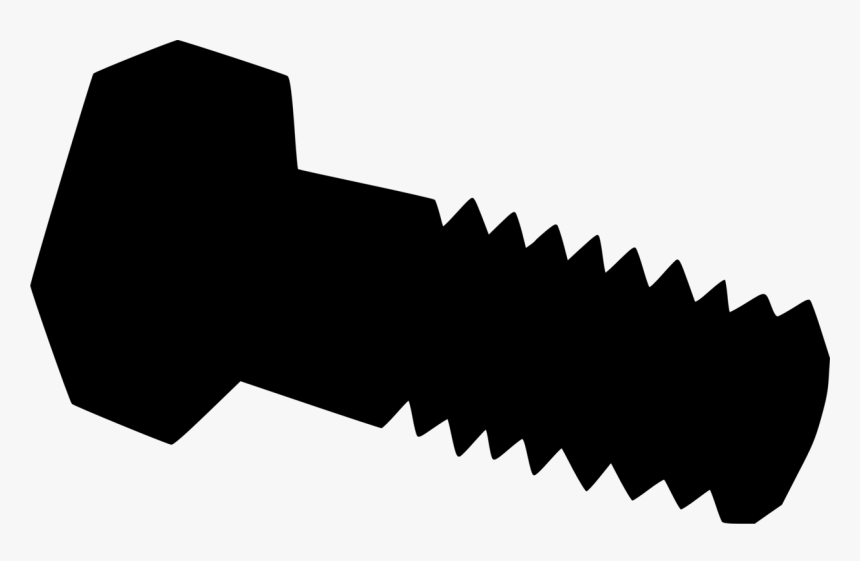 Transparent Bolt Screw Clipart - Bolt Screw Black And White Clipart, HD Png Download