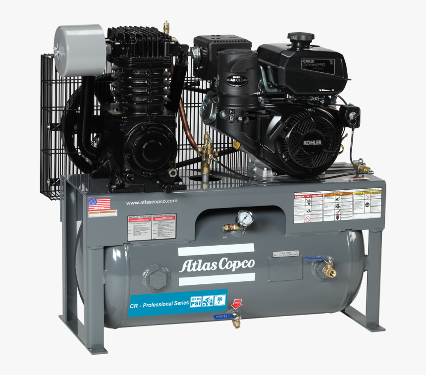 Atlas Copco 14 Hp Kohler Gas Compressor Using - Atlas Copco, HD Png Download