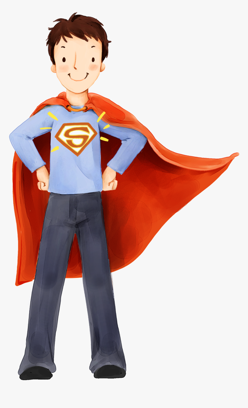 19 Vector Costume Superhero Boy Huge Freebie Download - Cartoon Father And Daughter, HD Png Download