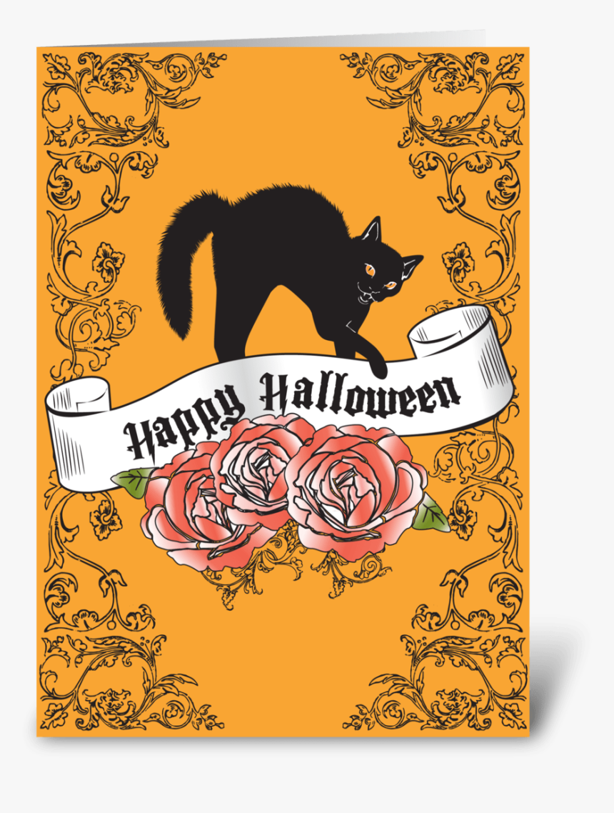 Happy Halloween Greeting Card - Illustration, HD Png Download