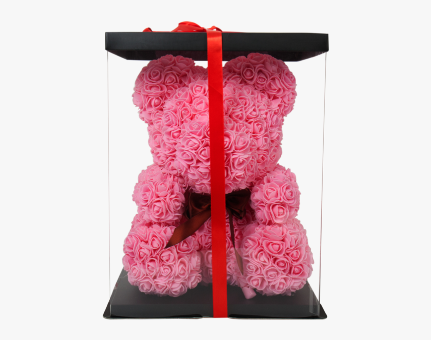 Pink Rose Flower Teddy Bear 40cm, HD Png Download
