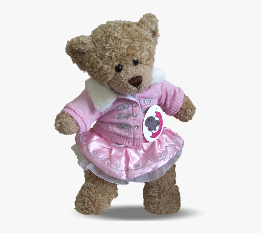 Teddy Bear Outfit Pink Knitted Jacket Outfit - Teddy Bear, HD Png Download
