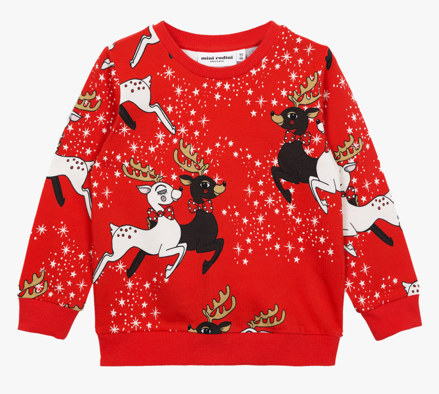 Mini Rodini Reindeer Sweatshirt, HD Png Download