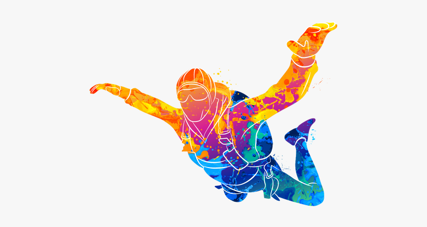 Skydiver Vector, HD Png Download